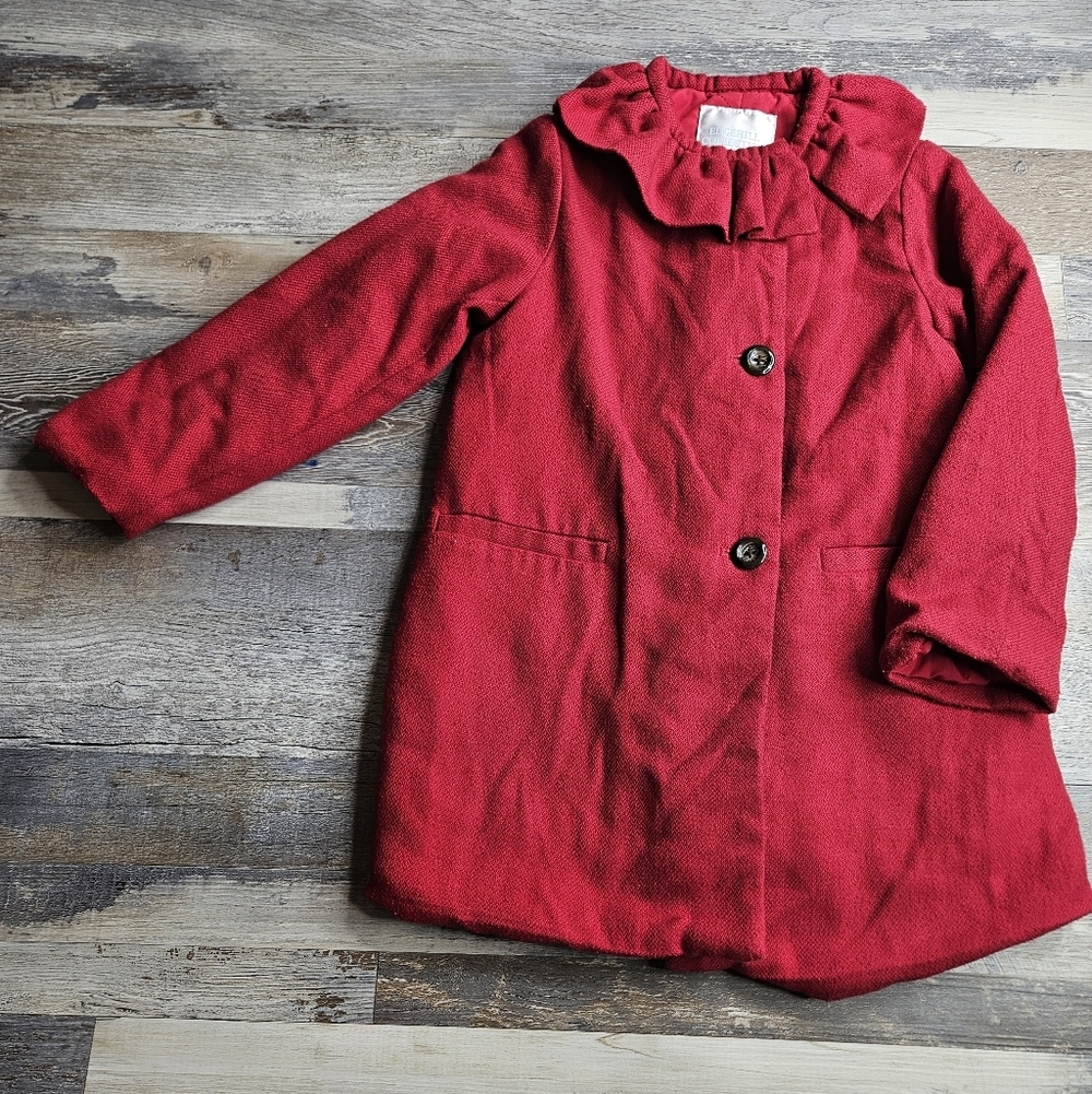 Edgehill Collection Red Dress Coat Girls 4-5 Youth